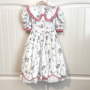 Daisy Kingdom vintage handmade cottagecore floral girls dress size 6x